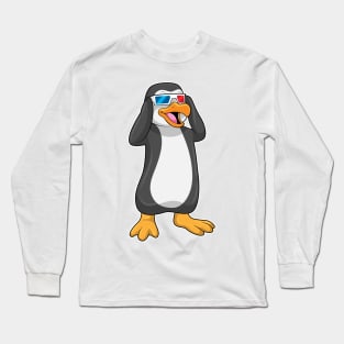 Penguin with Glasses Long Sleeve T-Shirt